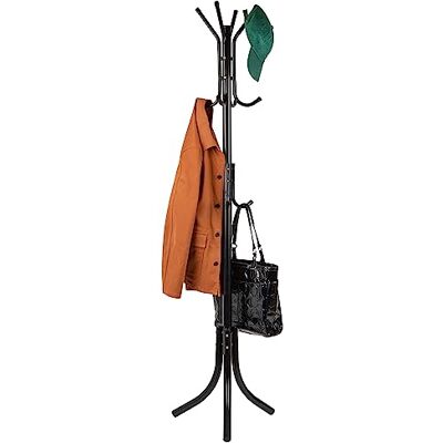Mind Reader COATRACK11 Perchero de metal de pie con 11 ganchos para chaqueta, bolso, bufanda, soporte de árbol de paraguas, negro, 9 UK Mind Reader COATRACK11 Perchero de metal de pie con 11 ganchos para chaqueta, bolso, bufanda, soporte de árbol de paraguas, negro, 9 UK