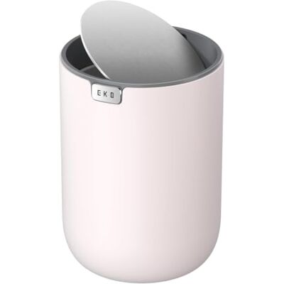 EKO Fandy Cubo de Basura de Escritorio 2,2 L con Tapa Abatible Rosa EKO Fandy Cubo de Basura de Escritorio 2,2 L con Tapa Abatible Rosa