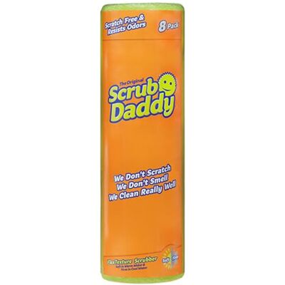 Scrub Daddy Original Esponja , Estropajo Cara Sonriente Limpieza Anti-Rayaduras, Esponja Lavable Antibacteriana y Reutilizable para Cocina y Baño, con Flextexture Amarillo, Paquete de 8 Scrub Daddy Original Esponja , Estropajo Cara Sonriente Limpieza Anti-Rayaduras, Esponja Lavable Antibacteriana y Reutilizable para Cocina y Baño, con Flextexture Amarillo, Paquete de 8