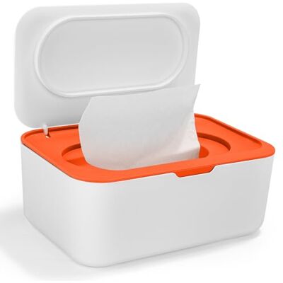 Cheerhom Cajas Dispensador de Toallita de Bebé, Caja de Toallita Húmedas con Tapa, Caja para Papel Toallitas Húmedo, Cajas de Pañuelos Húmedos para Hogar, Oficina Naranja Cheerhom Cajas Dispensador de Toallita de Bebé, Caja de Toallita Húmedas con Tapa, Caja para Papel Toallitas Húmedo, Cajas de Pañuelos Húmedos para Hogar, Oficina Naranja