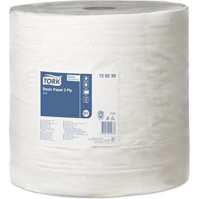 Tork Papel básico de dos capas/Paños de papel compatibles con el sistema W1 de /Universal / 1 x bobina de 680 m/color blanco Tork Papel básico de dos capas/Paños de papel compatibles con el sistema W1 de /Universal / 1 x bobina de 680 m/color blanco