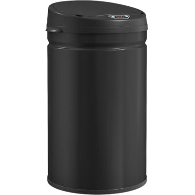 HOMCOM Cubo de Basura Cocina Automático 30 L, Sensor Infrarrojo, Negro Papelera de Cocina de Acero Inoxidable, Cierre Automático, Antihuellas, para Dormitorio, Oficina HOMCOM Cubo de Basura Cocina Automático 30 L, Sensor Infrarrojo, Negro Papelera de Cocina de Acero Inoxidable, Cierre Automático, Antihuellas, para Dormitorio, Oficina