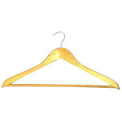 Ordinett Juego de 6 Perchas de Madera Barra Porta Pantalones L 44 cm Ordinett Juego de 6 Perchas de Madera Barra Porta Pantalones L 44 cm