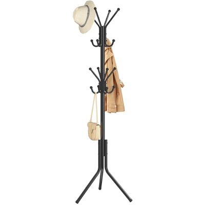 SONGMICS Perchero, Burro de Ropa de Metal, Perchero para Ropa, Bolsos y Sombreros, Altura 175 cm, con 16 Ganchos, para Recibidor, Salón y Dormitorio, Negro Tinta RCR081BH01 SONGMICS Perchero, Burro de Ropa de Metal, Perchero para Ropa, Bolsos y Sombreros, Altura 175 cm, con 16 Ganchos, para Recibidor, Salón y Dormitorio, Negro Tinta RCR081BH01