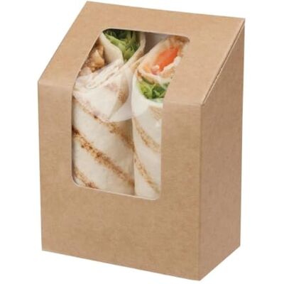 ColPac Zest Paquete de envoltorio de papel kraft compostable con ventana de acetato ColPac Zest Paquete de envoltorio de papel kraft compostable con ventana de acetato