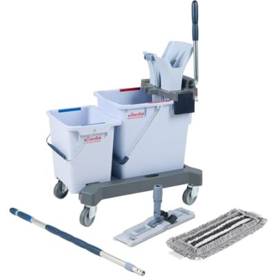 Vileda Professional UltraSpeed Pro Kit,Doble Cubo 25L/9L,con Mango Vileda Professional UltraSpeed Pro Kit,Doble Cubo 25L/9L,con Mango