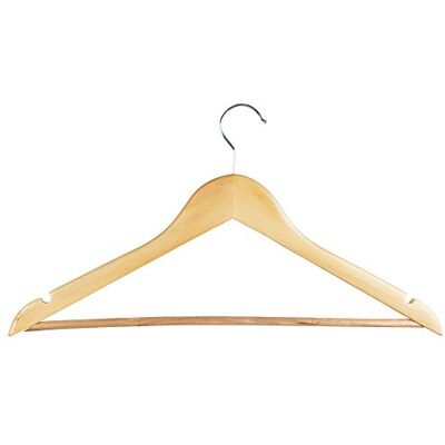 AUCUNE Juego de 8 Perchas de Madera con Puente AUCUNE Juego de 8 Perchas de Madera con Puente
