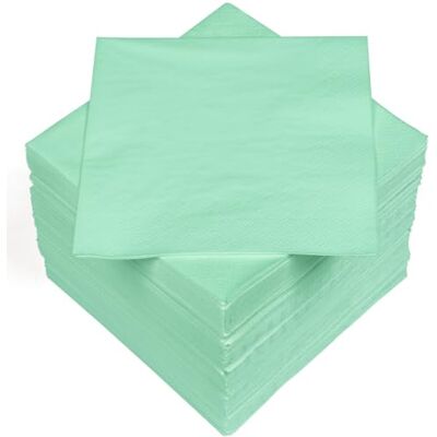 Heku : 100 servilletas de papel monocromas de triple grosor, 33 x 33 cm, menta Heku : 100 servilletas de papel monocromas de triple grosor, 33 x 33 cm, menta