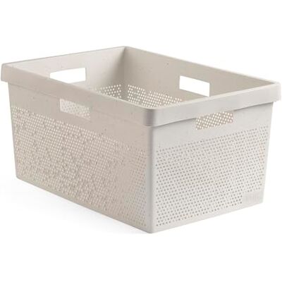 Tatay Cesto de Ropa Bohol, 40L de Capacidad, de Polipropileno, Libre de BPA, Plástico 100% Reciclado, Beige Ecohome. Medidas: 36 x 52,5 x 26 cm Tatay Cesto de Ropa Bohol, 40L de Capacidad, de Polipropileno, Libre de BPA, Plástico 100% Reciclado, Beige Ecohome. Medidas: 36 x 52,5 x 26 cm