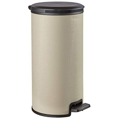 Curver Cubo de Basura con Pedal Fino Redondo 30L, Color Blanco, 33,6 x 29,5 x 58,9 cm Curver Cubo de Basura con Pedal Fino Redondo 30L, Color Blanco, 33,6 x 29,5 x 58,9 cm