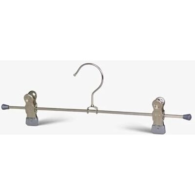 MAWA Perchas con Pinzas, 12 Unidades, Perchas Que ahorran Espacio para Pantalones y Faldas, con Pinzas Antideslizantes, Gancho Giratorio 360°, 30 cm, Plata MAWA Perchas con Pinzas, 12 Unidades, Perchas Que ahorran Espacio para Pantalones y Faldas, con Pinzas Antideslizantes, Gancho Giratorio 360°, 30 cm, Plata