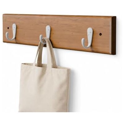 Amig Perchero de pared múltiple 320 x 70 x 53 mm Colgador color Acacia/blanco Fabricado en MADERA + ZAMAK. Mod. Amig Perchero de pared múltiple 320 x 70 x 53 mm Colgador color Acacia/blanco Fabricado en MADERA + ZAMAK. Mod.