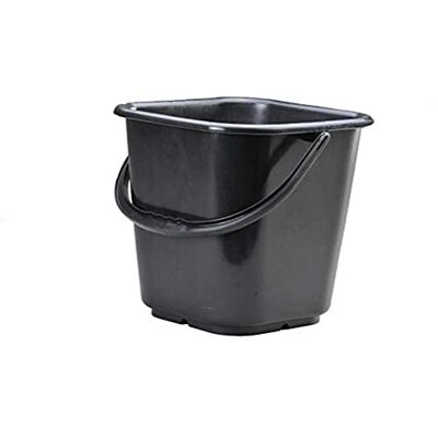 hünersdorff Cubo industrial 14 L, cuadrado Negro, PEAD hünersdorff Cubo industrial 14 L, cuadrado Negro, PEAD