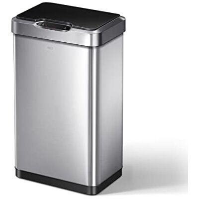 EKO Mirage-T Cubo de Basura Cocina 50L con Sensor de Movimiento Papelera Rectangular sin Contacto en Acero Inoxidable Cepillado EKO Mirage-T Cubo de Basura Cocina 50L con Sensor de Movimiento Papelera Rectangular sin Contacto en Acero Inoxidable Cepillado