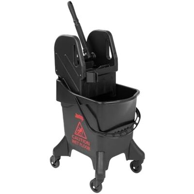 JANTEX Cubo Alto para fregona y escurridor con Estampado Rojo, 21 L JANTEX Cubo Alto para fregona y escurridor con Estampado Rojo, 21 L