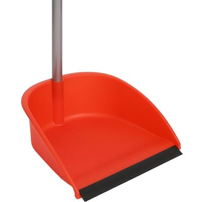 Maya Recogedor de Basura Plus en PP con Labio de Goma y Palo Metálico para Limpieza del Hogar 24,5x24x85 cm Resistente y Estable con Sistema Antivuelco (Rojo) Maya Recogedor de Basura Plus en PP con Labio de Goma y Palo Metálico para Limpieza del Hogar 24,5x24x85 cm Resistente y Estable con Sistema Antivuelco (Rojo)