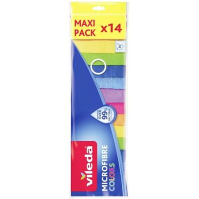Vileda Colors Maxi Pack Mikrofasertücher, 14 St, (6426) Marca Vileda Colors Maxi Pack Mikrofasertücher, 14 St, (6426) Marca