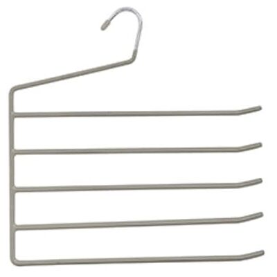 MSV Pack de 12 Perchas de Acero plastificado Antideslizante para Pantalones 5 Barras MSV Pack de 12 Perchas de Acero plastificado Antideslizante para Pantalones 5 Barras