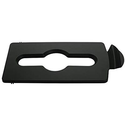 Rubbermaid Commercial Products Slim Jim Estación de reciclaje mixta, color negro Rubbermaid Commercial Products Slim Jim Estación de reciclaje mixta, color negro