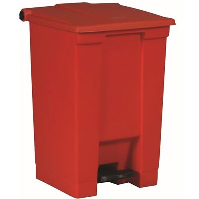 Rubbermaid Commercial Products Step-On 6144 Cubo de basura rectangular, plástico, capacidad de 45.4 l, rojo Rubbermaid Commercial Products Step-On 6144 Cubo de basura rectangular, plástico, capacidad de 45.4 l, rojo