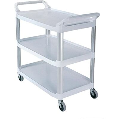 Rubbermaid Commercial Products Caro Abierto con Barras Metálicas, Blanco Rubbermaid Commercial Products Caro Abierto con Barras Metálicas, Blanco