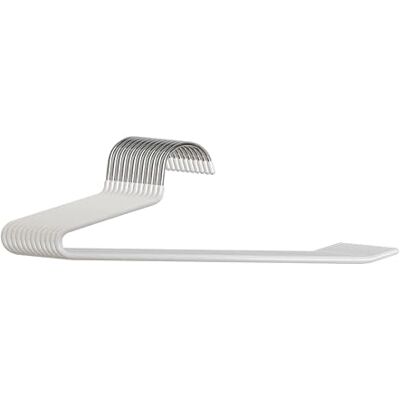 Relaxdays Perchas , Set de 12, Antideslizantes, diseño Compacto, HBT: 17,5 x 35 x 0,5 cm, Perchas Blancas Relaxdays Perchas , Set de 12, Antideslizantes, diseño Compacto, HBT: 17,5 x 35 x 0,5 cm, Perchas Blancas