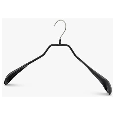MAWA Perchas, 12 Unidades, Perchas metálicas ergonómicas para Chaquetas, Abrigos y Blazers, Gancho Giratorio 360°, Revestimiento Antideslizante, 42 cm, Negro MAWA Perchas, 12 Unidades, Perchas metálicas ergonómicas para Chaquetas, Abrigos y Blazers, Gancho Giratorio 360°, Revestimiento Antideslizante, 42 cm, Negro