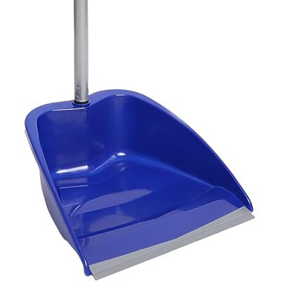 Maya Recogedor de Basura MAX en PP con Labio de Goma y Palo Metálico para Limpieza del Hogar 26x25x80 cm Resistente y Estable con Sistema Antivuelco (Azul) Maya Recogedor de Basura MAX en PP con Labio de Goma y Palo Metálico para Limpieza del Hogar 26x25x80 cm Resistente y Estable con Sistema Antivuelco (Azul)