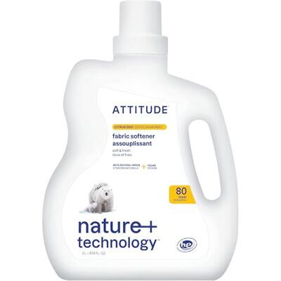 BIO SPECTRA ATTITUDE ATTITUDE Suavizante de ropa con desodorizante avanzado, no tóxico, seguro para pieles sensibles, cáscara de cítricos, 180 ml, 80 lavados BIO SPECTRA ATTITUDE ATTITUDE Suavizante de ropa con desodorizante avanzado, no tóxico, seguro para pieles sensibles, cáscara de cítricos, 180 ml, 80 lavados