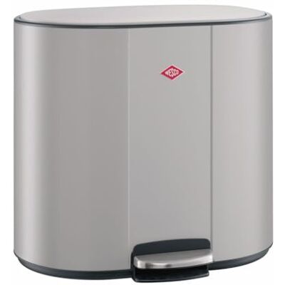 WESCO Multicollector Cubo de basura con pedal (2 unidades, chapa de acero con recubrimiento en polvo, 2 recipientes de plástico de 25 litros, pie de metal, mango práctico, filtro de olores, bloqueo WESCO Multicollector Cubo de basura con pedal (2 unidades, chapa de acero con recubrimiento en polvo, 2 recipientes de plástico de 25 litros, pie de metal, mango práctico, filtro de olores, bloqueo