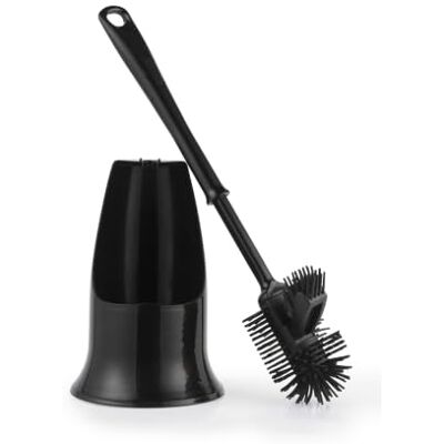 Beldray Antibac Escobilla de Silicona para Inodoro Incluye Soporte, Limpiador de Bordes Integrado, tratado con piritiona de Zinc para Reducir la acumulación de bacterias, cerdas Resistentes a los Beldray Antibac Escobilla de Silicona para Inodoro Incluye Soporte, Limpiador de Bordes Integrado, tratado con piritiona de Zinc para Reducir la acumulación de bacterias, cerdas Resistentes a los