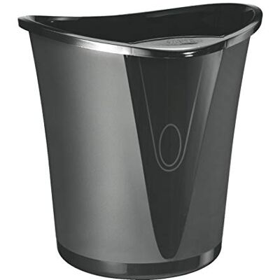 Leitz Allura 52040095 Papelera (6 unidades, 18 L, plástico), color negro transparente Leitz Allura 52040095 Papelera (6 unidades, 18 L, plástico), color negro transparente