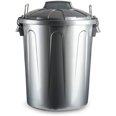 AC Cubo de Basura con asa metálica 100 L Cubo basura para exterior e interior Cubo de almenaje Fabricado en plástico Ideal para el hogar, trabajo, hostelería, etc Color Plata AC Cubo de Basura con asa metálica 100 L Cubo basura para exterior e interior Cubo de almenaje Fabricado en plástico Ideal para el hogar, trabajo, hostelería, etc Color Plata