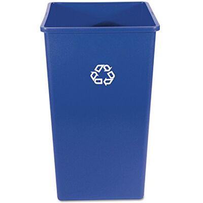 Rubbermaid Commercial Products Rubbermaid Commercial Papelera de reciclaje (50 galones), color azul Rubbermaid Commercial Products Rubbermaid Commercial Papelera de reciclaje (50 galones), color azul