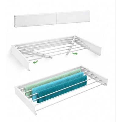 Amig Tendedero de Pared Extensible 100 cm Blanco Acero 6 Metros De Tendido 6 Varillas De Aluminio Cuerpo De Acero Carga Máxima 24 Kg Fijaciones Incluidas Amig Tendedero de Pared Extensible 100 cm Blanco Acero 6 Metros De Tendido 6 Varillas De Aluminio Cuerpo De Acero Carga Máxima 24 Kg Fijaciones Incluidas