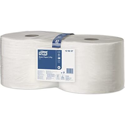 Tork Papel básico de dos capas/Paños de papel compatibles con el sistema W1 de /Universal/2 x bobinas de 510 m/color blanco Tork Papel básico de dos capas/Paños de papel compatibles con el sistema W1 de /Universal/2 x bobinas de 510 m/color blanco