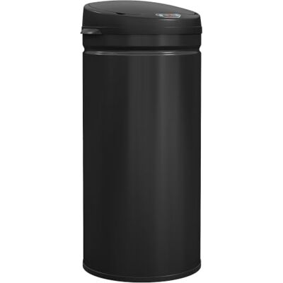 HOMCOM Cubo de Basura Cocina Automático 42 L, Sensor Infrarrojo, Negro Papelera de Cocina de Acero Inoxidable, Cierre Automático, Antihuellas, para Dormitorio, Oficina HOMCOM Cubo de Basura Cocina Automático 42 L, Sensor Infrarrojo, Negro Papelera de Cocina de Acero Inoxidable, Cierre Automático, Antihuellas, para Dormitorio, Oficina