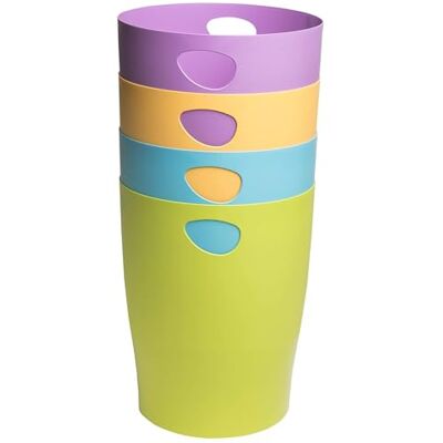 Exacompta Ref. ECOBIN Pop N'Co Cesta de papel con asas (15 litros, gran capacidad, 26,3 x 26,3 x 33,5 cm), color aleatorio brillante Exacompta Ref. ECOBIN Pop N'Co Cesta de papel con asas (15 litros, gran capacidad, 26,3 x 26,3 x 33,5 cm), color aleatorio brillante