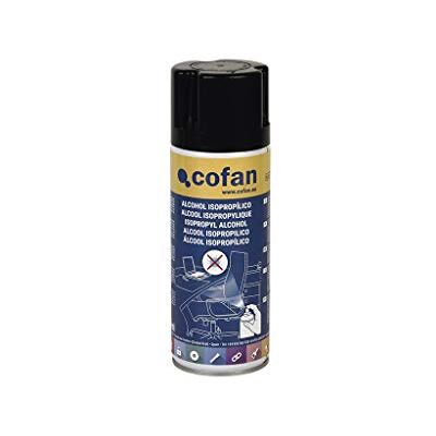 Cofan Spray de alcohol isopropílico Contenido del envase de 400 ml Desinfecta cualquier superficie Cofan Spray de alcohol isopropílico Contenido del envase de 400 ml Desinfecta cualquier superficie