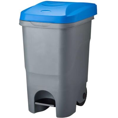 ROSSIGNOL Cubo de basura móvil con pedal. Capacidad de 60 L, basura con ruedas, ideal para clasificación, basura de gran capacidad, para garaje, ROULY ROSSIGNOL Cubo de basura móvil con pedal. Capacidad de 60 L, basura con ruedas, ideal para clasificación, basura de gran capacidad, para garaje, ROULY