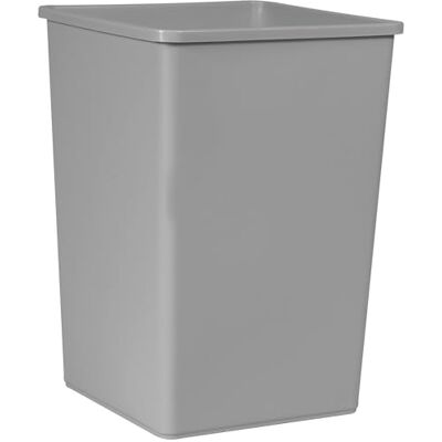 Rubbermaid Commercial Products Cubo de basura cuadrado, capacidad de 132.5 l, gris Rubbermaid Commercial Products Cubo de basura cuadrado, capacidad de 132.5 l, gris