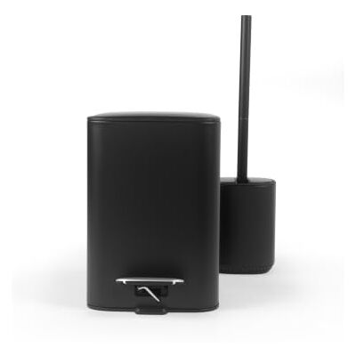 Beldray Set cubo de baño y escobilla WC, 3 L, negro Beldray Set cubo de baño y escobilla WC, 3 L, negro