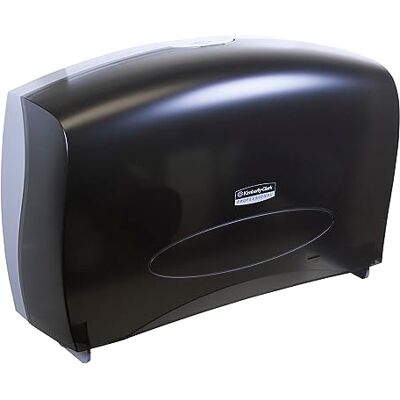 K-C Professional Kimberly-Clark Professional Jumbo Roll Toilet Paper Dispenser (), Combo Unit, Black, Wall Mounted, Commercial Grade (Qty 1) K-C Professional Kimberly-Clark Professional Jumbo Roll Toilet Paper Dispenser (), Combo Unit, Black, Wall Mounted, Commercial Grade (Qty 1)