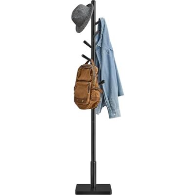 VASAGLE Perchero, Madera Maciza, en Forma de Árbol, 8 Ganchos para Chaquetas, Sombreros, para Pasillo, Ganchos y Barra de Soporte de Madera de Caucho, Negro Tinta RCR010B01 VASAGLE Perchero, Madera Maciza, en Forma de Árbol, 8 Ganchos para Chaquetas, Sombreros, para Pasillo, Ganchos y Barra de Soporte de Madera de Caucho, Negro Tinta RCR010B01