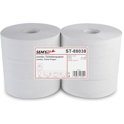 Semy Top Papel higiénico (2 capas, 28 cm de diámetro, 6 unidades) Semy Top Papel higiénico (2 capas, 28 cm de diámetro, 6 unidades)