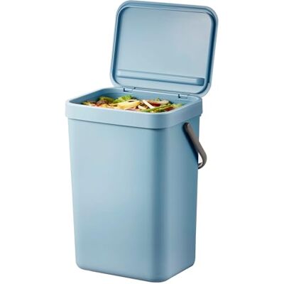 EKO Puro Cubo Extragrande de 12 litros, para Montaje en Pared o para Colgar, Color Azul Titanio, Cocina y hogar EKO Puro Cubo Extragrande de 12 litros, para Montaje en Pared o para Colgar, Color Azul Titanio, Cocina y hogar