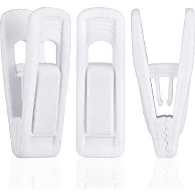 Tinfol Clips de Terciopelo Blanco, Paquete de 24 Clips para Colgar Pantalones, Clips Antideslizantes para Ropa de Dedo, Perchas Finas de Terciopelo Tinfol Clips de Terciopelo Blanco, Paquete de 24 Clips para Colgar Pantalones, Clips Antideslizantes para Ropa de Dedo, Perchas Finas de Terciopelo