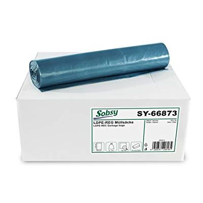 SOBSY Bolsas de basura Ldpe-Reg, tipo 100, color azul, enrolladas, 120 l, extrafuertes SOBSY Bolsas de basura Ldpe-Reg, tipo 100, color azul, enrolladas, 120 l, extrafuertes