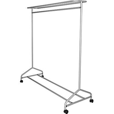 OFITURIA ® Vestidor Portátil con Ruedas Burro Perchero de Ropa Resistente Metálico Color Plata Capacidad hasta 40 Perchas Apto Parquet OFITURIA ® Vestidor Portátil con Ruedas Burro Perchero de Ropa Resistente Metálico Color Plata Capacidad hasta 40 Perchas Apto Parquet