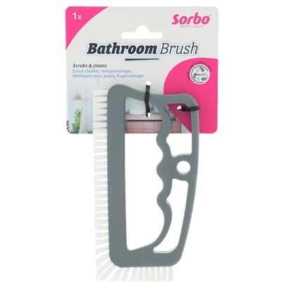 Sorbo Cepillo para Juntas de baño – Cepillo de Limpieza ergonómico con cerdas de Nailon – para Juntas de baldosas, Esquinas y Bordes – eficaz contra la Suciedad – Higiénico y Resistente – De plástico Sorbo Cepillo para Juntas de baño – Cepillo de Limpieza ergonómico con cerdas de Nailon – para Juntas de baldosas, Esquinas y Bordes – eficaz contra la Suciedad – Higiénico y Resistente – De plástico